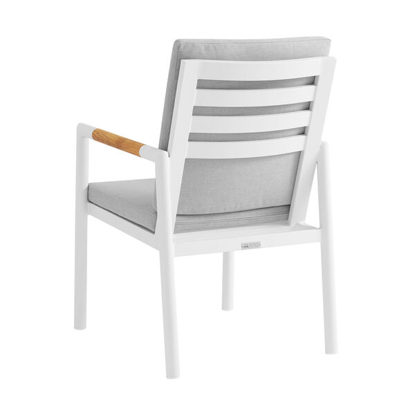 Crown White Outdoor Dining Chair, Set of Two, image 4