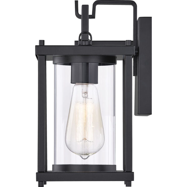 Garrett Matte Black 10-Inch One-Light Outdoor Lantern with Clear Glass, image 3