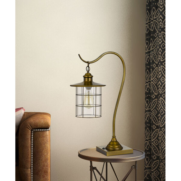 Silverton Antique Brass One-Light Desk lamp, image 2