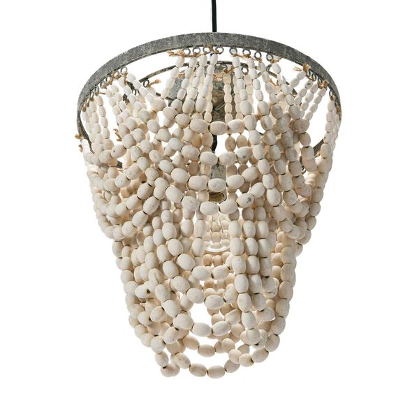 White One-Light 15-Inch Chandelier, image 5