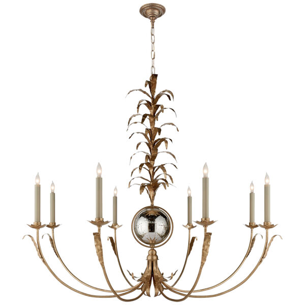 Gramercy Large Chandelier in Gilded Iron by Chapman and Myers, image 1