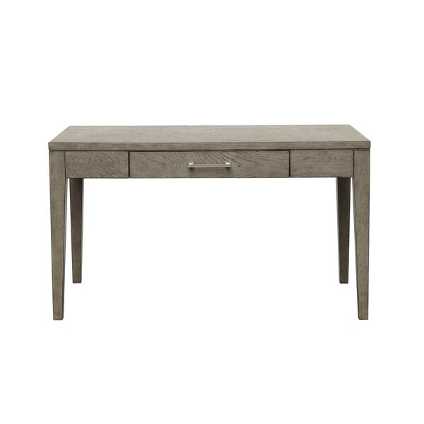 Essex Gray Wood Writing Desk with-Drawer, image 3
