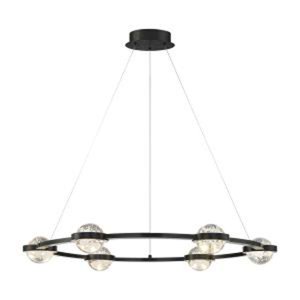 Circolo Black 36-Inch Integrated LED Chandelier, image 1
