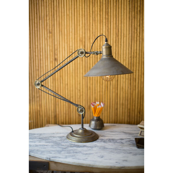 Natural Iron One-Light Metal Table Lamp, image 1