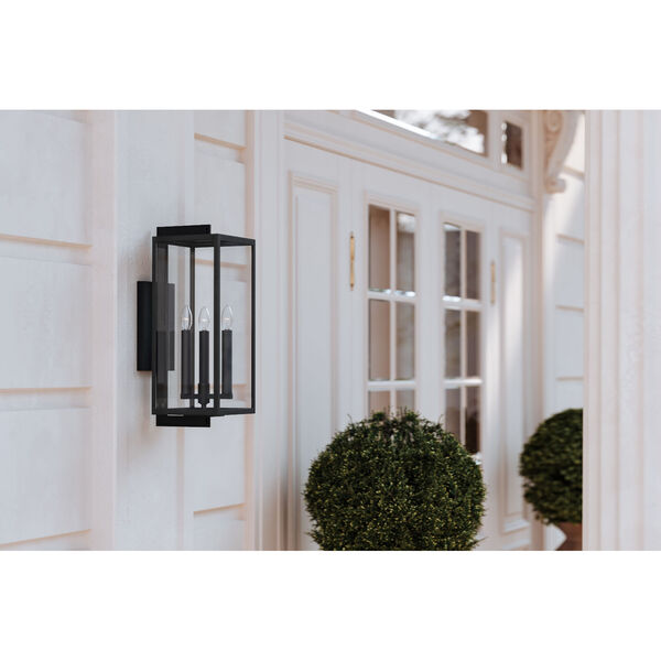 Nico French Iron Three-Light Outdoor Wall Sconce, image 2