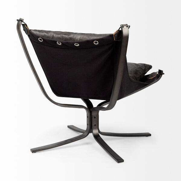 Colarado Black Armless ChairsLeather Suspended Seat Armless Chair, image 6
