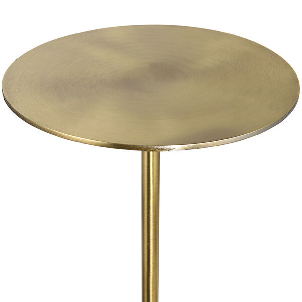 Gimlet Brushed Brass and Black Drink Table, image 4