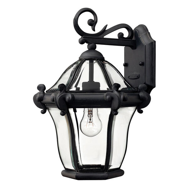 San Clemente Museum Black 14.5H Outdoor Wall Mount, image 1