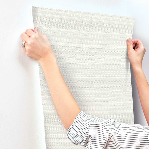 Tapestry Stitch Grey Wallpaper, image 6