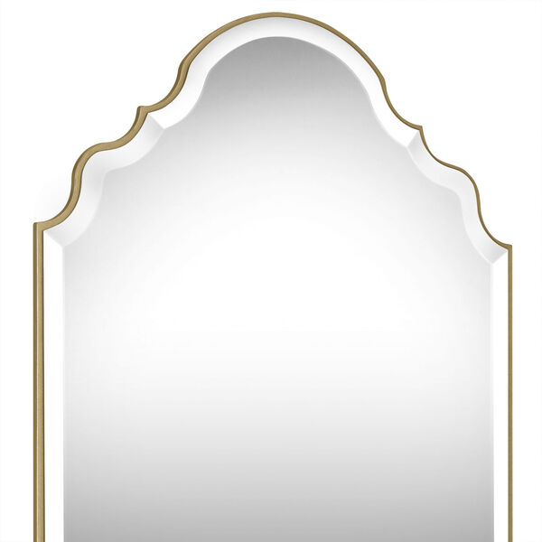 Camille Clear 23-Inch Arched Gold Frame Mirror, image 4