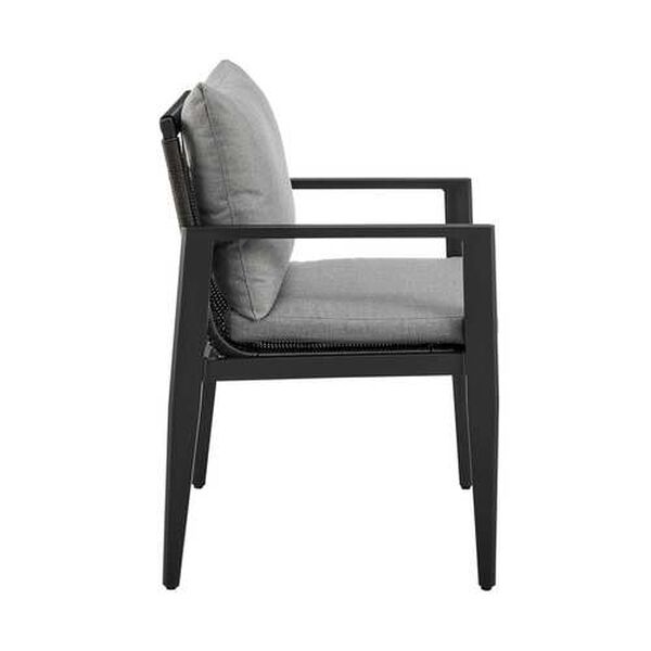 Grand Black Outdoor Dining Arm Chair, image 4