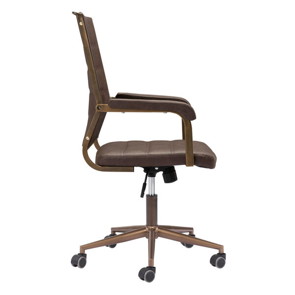 Auction Espresso and Bronze Office Chair, image 2