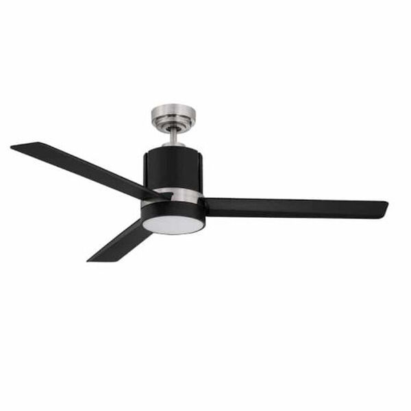 Allure Black and Satin Nickel 52-Inch LED Ceiling Fan, image 1