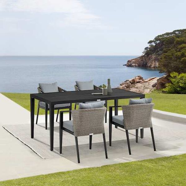 Aileen Black Outdoor Dining Set, image 2