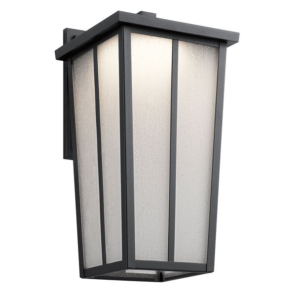 Amber Valley Textured Black 9-Inch One-Light Outdoor LED Wall Mount, image 1