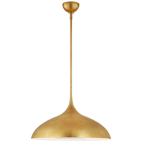 Agnes 21-Inch Pendant in Gild with Soft White Glass by AERIN, image 1