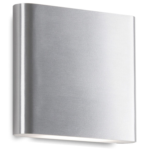 Slate Brushed Nickel Six-Inch Outdoor LED Wall Mount, image 1