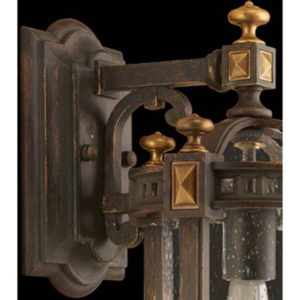 Beekman Place One-Light Outdoor Wall Mount in Woodland Brown Finish and Gold Highlights, image 2