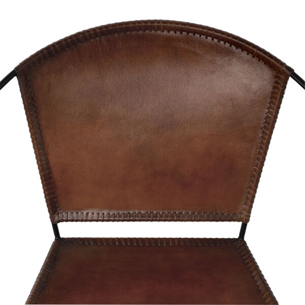 Milo Brown Leather Accent Chair, image 5