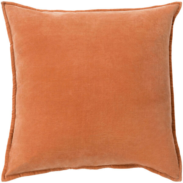 Cotton Velvet Orange 18-Inch Pillow Cover, image 1