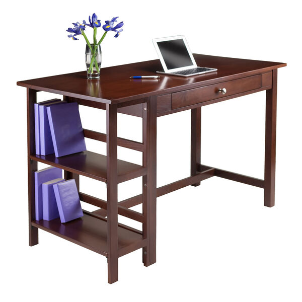 Velda Writing Desk with 2 Shelves, image 4