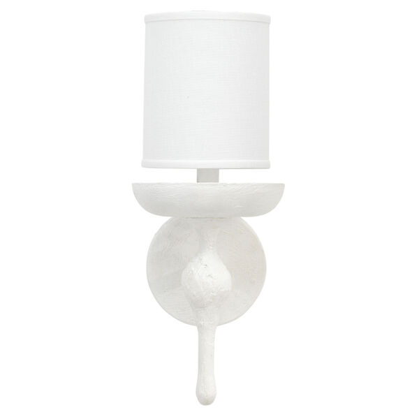Concord White Plaster One-Light Wall Sconce, image 1