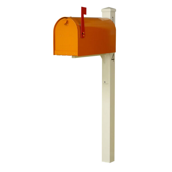 Rigby Orange Curbside Mailbox and Post, image 2