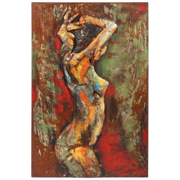 Nude Study 3 Mixed Media Iron Hand Painted Dimensional Wall Art, image 2