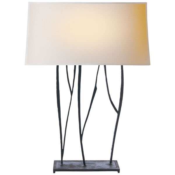 Aspen Console Lamp in Black Rust with Natural Paper Shade by Ian K. Fowler, image 1