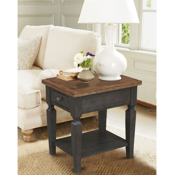 Vista Hickory and Washed Coal End Table, image 2