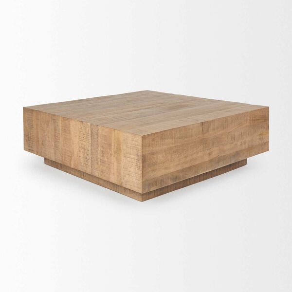 Hayden Light Brown Wood Square Coffee Table, image 4