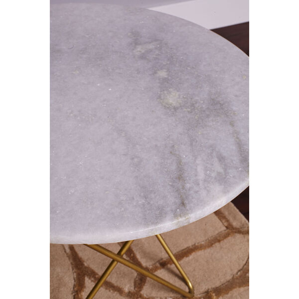 Monroe White Marble Table, image 4