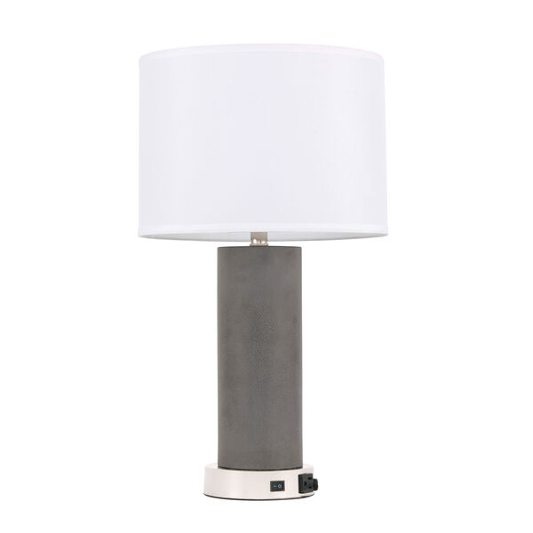 Chronicle Polished Nickel and Grey 14-Inch One-Light Table Lamp, image 5