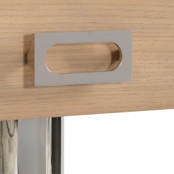Modulum Natural and Stainless Steel Nightstand, image 6