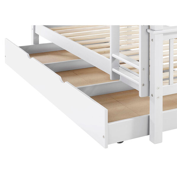 Solid Wood Twin Trundle Bed Only (bunk beds sold separately) - White, image 4