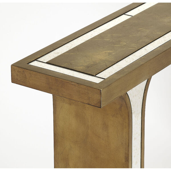 Katya Silver Leaf Console Table, image 2