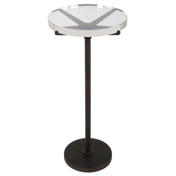 Forge White Black Industrial Accent Table, image 1