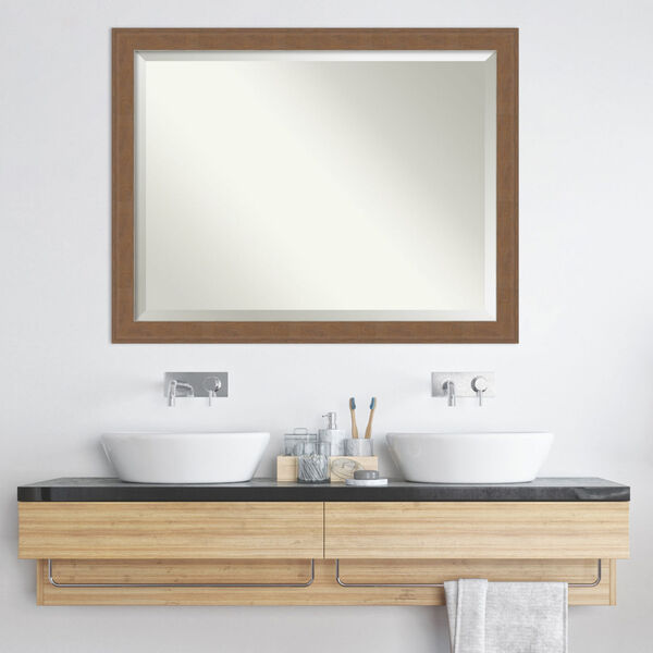 Alta Brown 45W X 35H-Inch Bathroom Vanity Wall Mirror, image 6