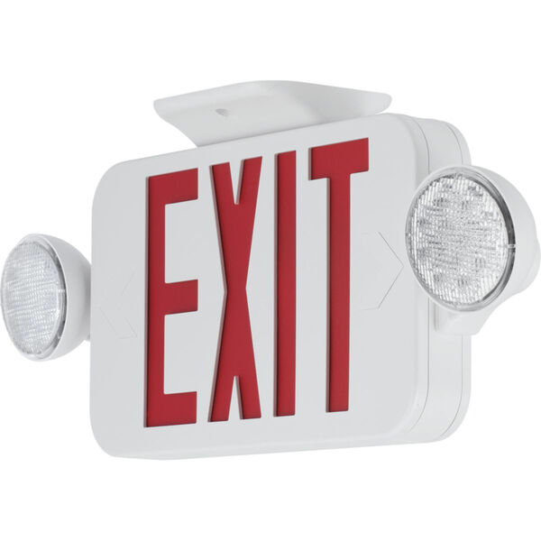 PECUE-UR-30: White Two-Light LED Exit Sign, image 1