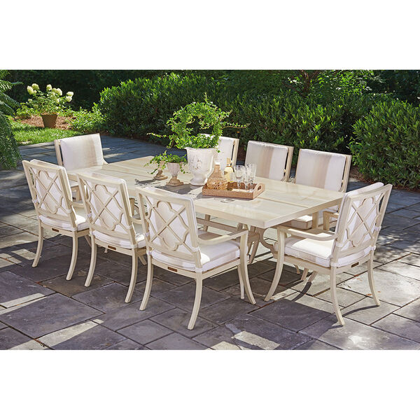 Misty Garden Ivory Dining Table with Porcelain Top, image 3