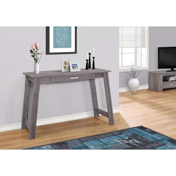Grey 42-Inch Computer Desk with A Storage Drawer, image 1