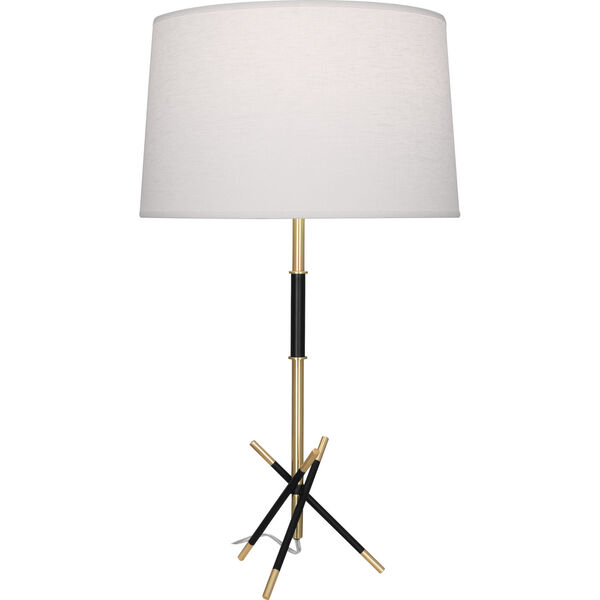 Thatcher Modern Brass with Matte Black One-Light Table Lamp, image 1