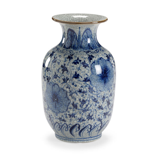 Blue and White Drayton Vase, image 1