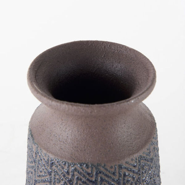 Sefina III Brown and Black Large Patterned Vase, image 4