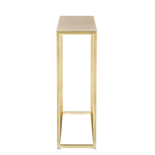 Contempo 21 Maeve Matte Brushed Gold 36, 36 Wide White Console Table