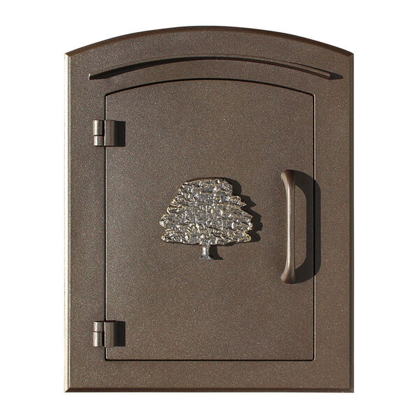 Manchester Bronze Non-Locking Decorative Oak Tree Logo Door Column Mount Mailbox, image 1