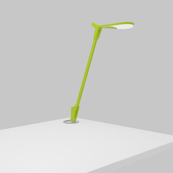 Splitty Matte Leaf Green LED Desk Lamp with Grommet Mount, image 2