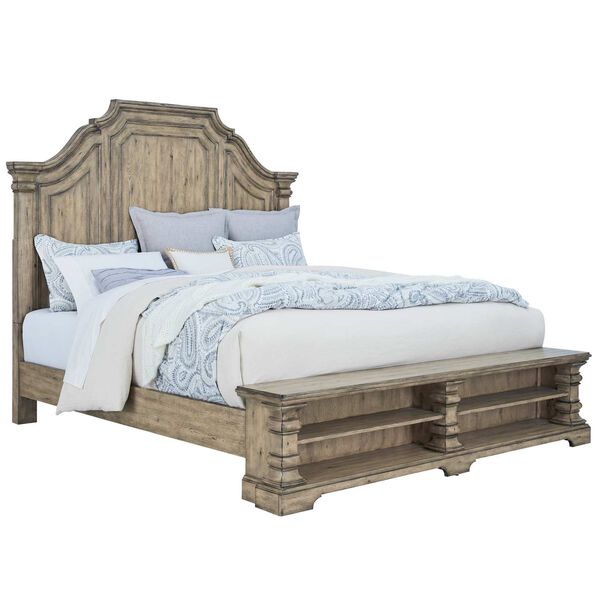 Garrison Cove Natural Panel Bed with Storage Footboard, image 2