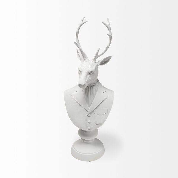Mozart White Resin Deer Figurine, image 2