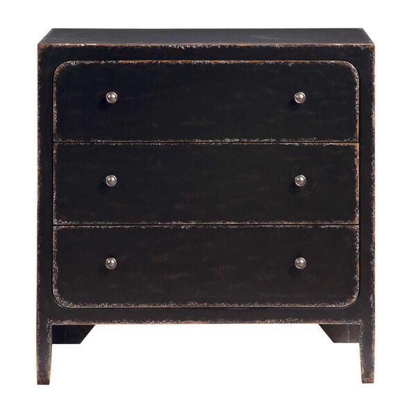 Patterson Aged Black Three Drawer Chest, image 5